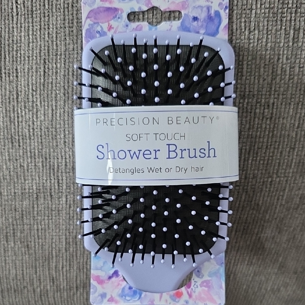 Precision Beauty Soft Touch Shower Brush - Purple, New. For Wet Or Dry Hair. - Picture 3 of 12